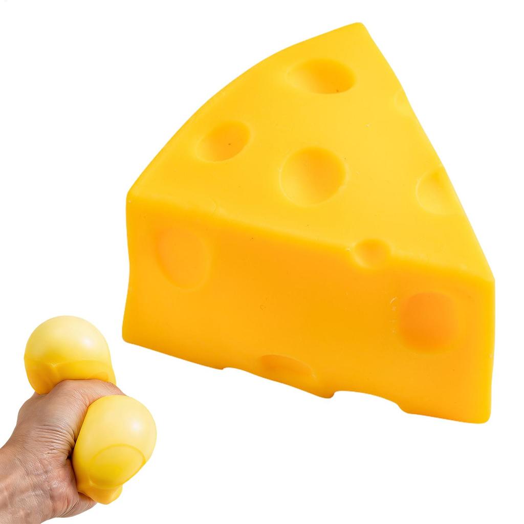 Cheese Slow Rising Squeeze Toy Soft Food Shape Fidget Stress Relief Ball Novelty Antistress Desk Decor Sensory Play Fun Gift