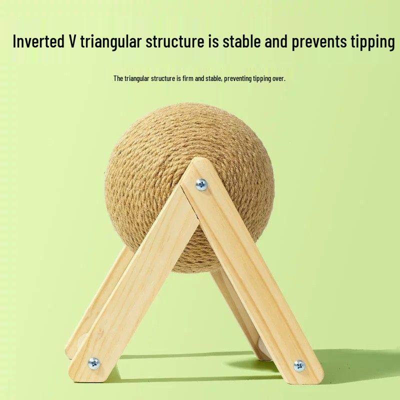 Durable Sisal Scratching Ball: Stress Relief & Teething Toy for Dwarf Rabbits