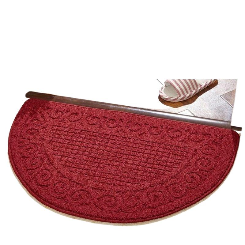 Semi-Circular Non-Slip Water-Absorbing Doormat - Wear-Resistant Floor Mat for Bedroom or Entrance Hall.