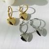 2026 Fashion Metal Love Smooth Pendant Earrings For Women Exaggerated Gold Color Big Heart Statement Earrings Party Jewelry Gift