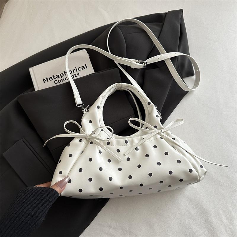 Korean Ballet Style Bow Handbag, High-looking And Light Luxury Shoulder Crossbody Bag