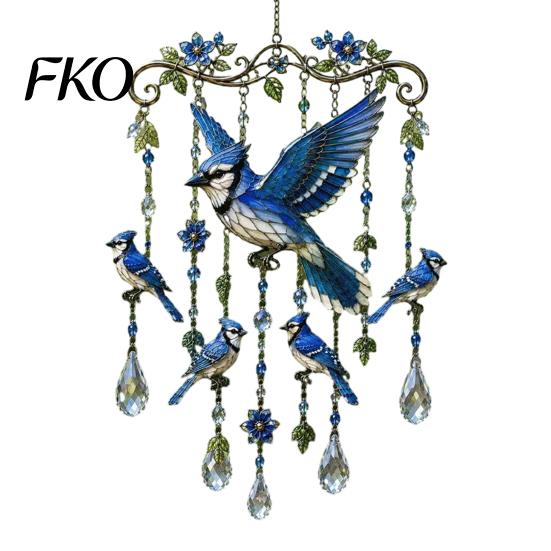 Patio Wind Chimes Outdoor Bird Chimes, Decorative Hanging Pendants, Acrylic Balcony Decoration Ideas Window Hangings for Garden Porch