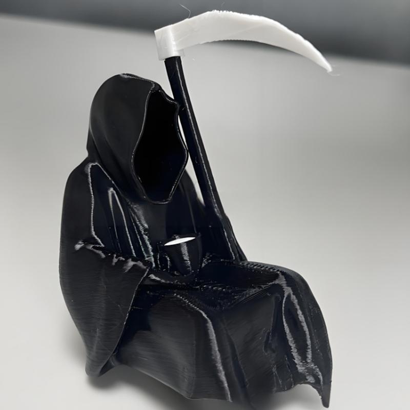 Gothic Death Sisters Figure Grim Reaper Bookshelf Sculpture 3D Printed Spooky Statues Holding Sickle Desktop Ornaments Halloween