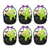 Holiday Treat Bag 2/4/6Pcs Clear Gift for Halloween Christmas, Goodie Candy Bags Packaging with Handle, Resealable Sealed Pouch Party Favors