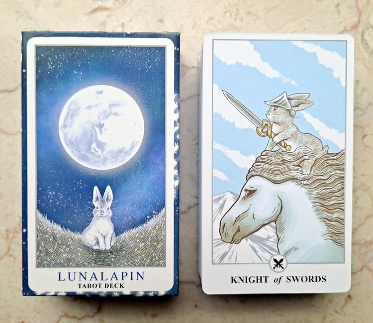78 adet Tarot Lunalapin Tavşan Tarot Güverte Tarot Kartları Tarot Kart Oyunu Parti Masa üstü Oyun Kartı Güverte Falcılık Oracle Kartı