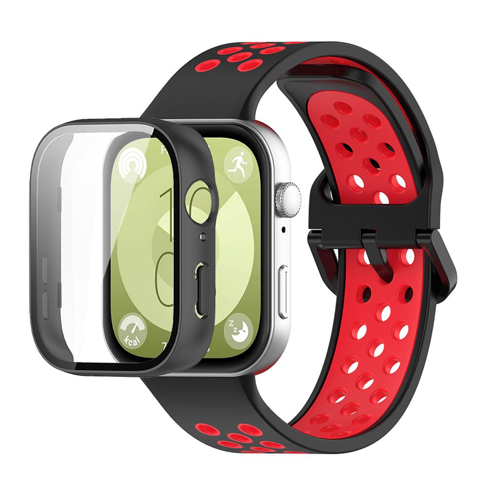 Case+Silicone band For Huawei Watch Fit 3 Strap Accessories Sprot breathable Replacement Correa Bracelet Huawei Watch fit3 cover