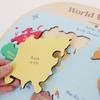 Gabe Family Montessori Plus World Maps Puzzle Set KS4221, 1 Set, 7 Pieces, Korea Best Toddler Puzzle