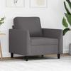 Vidaxl Armchair, Grey, 60 Cm, Upholstered In Faux Leather