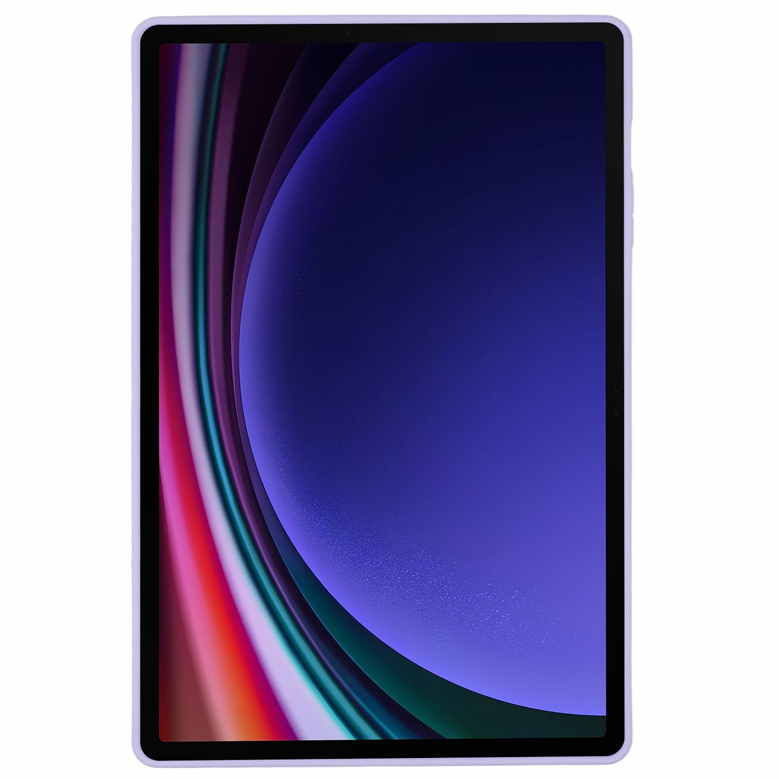 

For Samsung Galaxy Tab S9 FE+/Tab S9+ Case Soft TPU Back Tablet Cover Purple