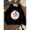 Children's Autumn Winter Warm Comfortable Soft Pocket Free Fashion Dancer Print Long Sleeved Hoodies Casual Sports Versatile Loose Hoodie