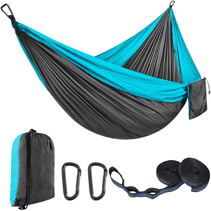 Portable Nylon Parachute Camping Hammock Swing Chair (Single/Double)