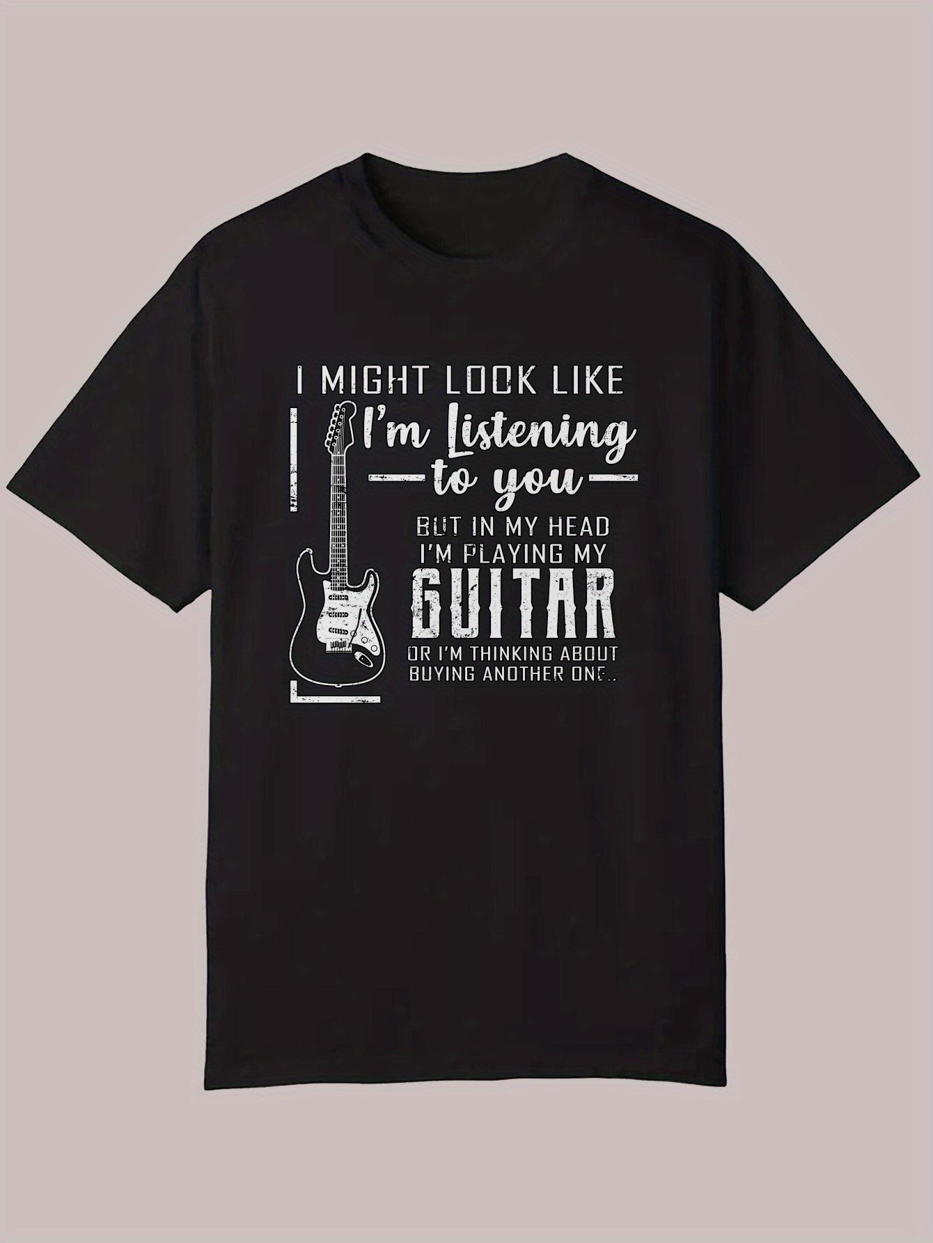 Casual Summer T-shirt - I Might Look Like I m Listening to You XL