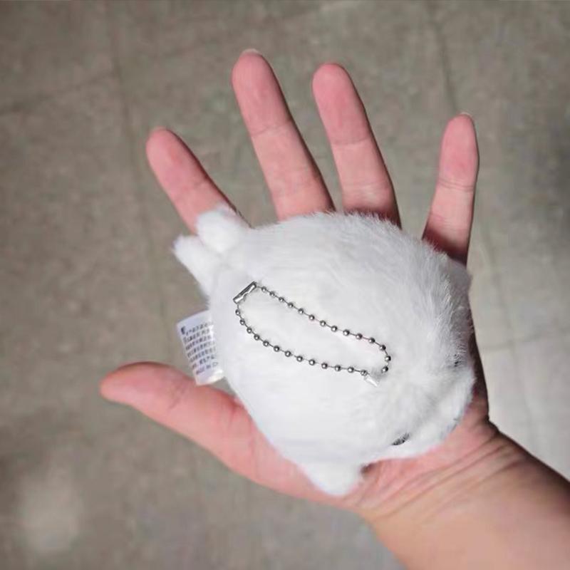 1/2pc Soft Cute Seal Plush Toy Keychain White Seal Plushies Animal Pendant Stuffed Doll Keyring Car Key Accessories Car Ornament