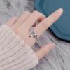 Lucky Koi Silver Adjustable Ring - Women's 925 Sterling Retro Ethnic Style with Lotus Pod and Fish Design for Abundance