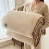 Premium Camel Hair Texture Blanket Lightweight Polyester Fiber All Season Sofa Throw Office Nap Scarf Air Conditioner Blanket