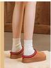 Women's Winter Ethnic-Style Fur Lined Leather Snow Boots with Thick Soles