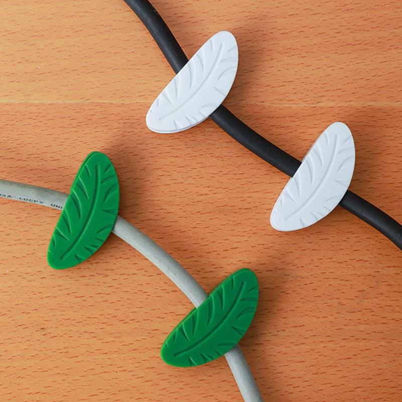 Vine Clips 8 PCS Garden Stake Clips Invisible Self Adhesive Leaf Shape Plant Vine Traction Sticker For Climbing Plant Fixing