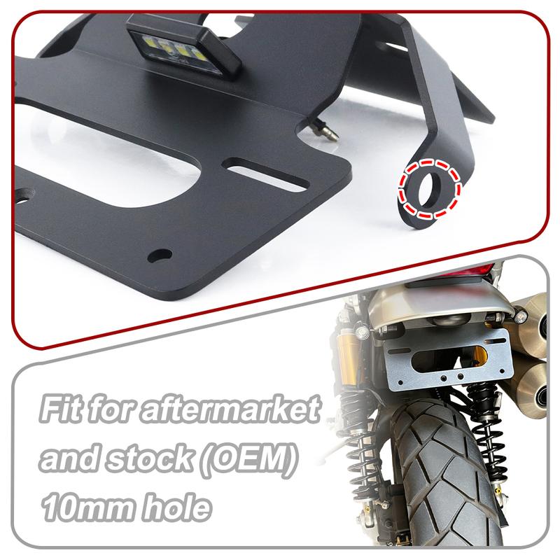 License Plate Holder Bracket Fit For Triumph Scrambler 1200 XE / XC -2024 Motorcycle Rear Tail Tidy Fender Eliminator Kit