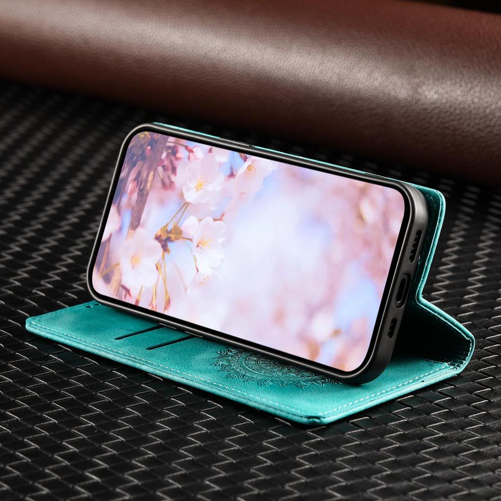 MOTO G14/Google 8Pro Leather Case: Frosted Totem Embossed, G84 Card Slot, Flip Magnetic Design