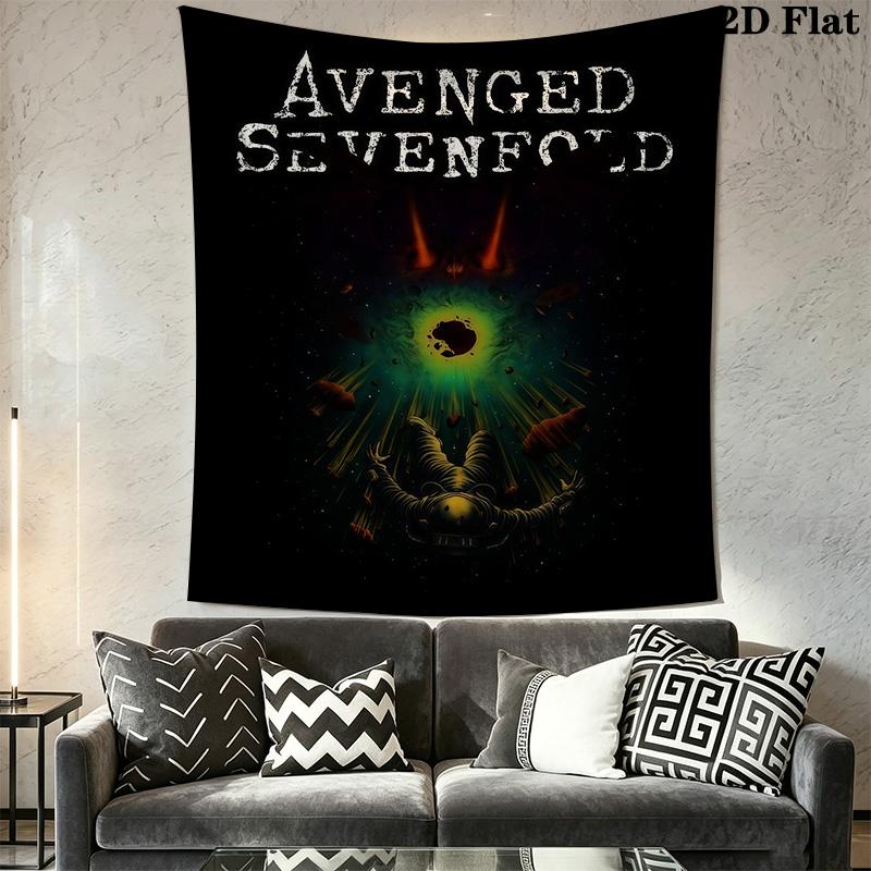 Sevenfold Heavy Metal Logo Tapestry Wallmounted Background Cloth Home Decor Background Wall Hanging Cloth Background Cloth