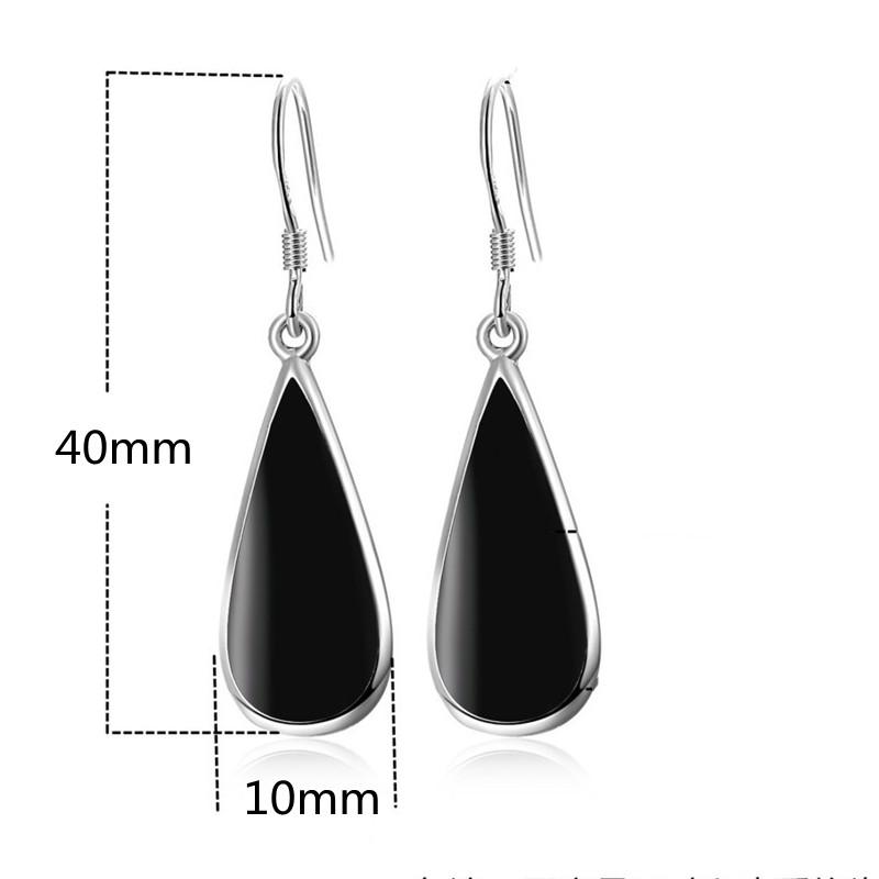 Buyee 925 Sterling Silver Long Dangle Earring for Woman Girl Excellent Fashion Light Acrylic Fine Jewelry Earring