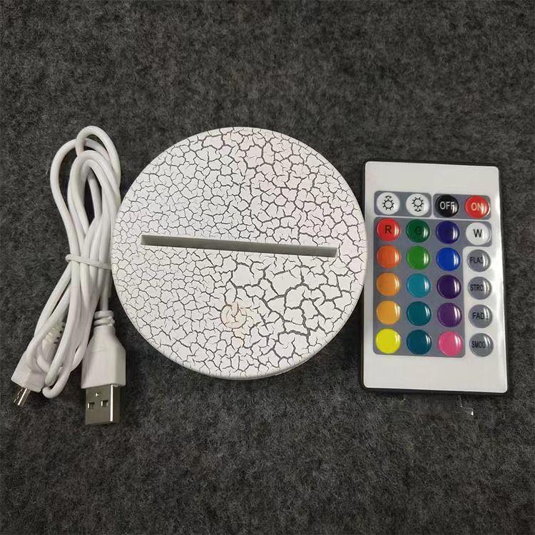 3D Night Light Base with USB & Battery Options