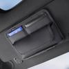 Car Sun Visor Organizer Universal Visor Panel Storage Bag PU Leahter Multi-Pocket Auto Storage Pouch Glasses Box