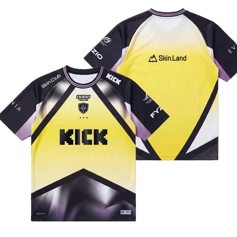 2026 Team Vitality T-shirts Summer Valorant CS Gaming Print Jersey Male Esport Club Training Uniform Tees Kids