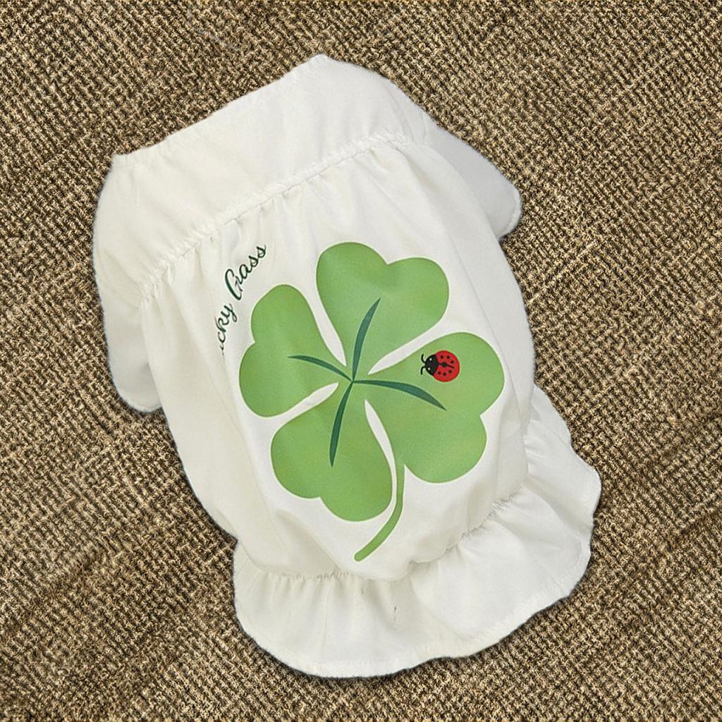 Pet Clothes Coat St. Patrick's Day Dog Cat Irish Spring Summer Clover Green Festival
