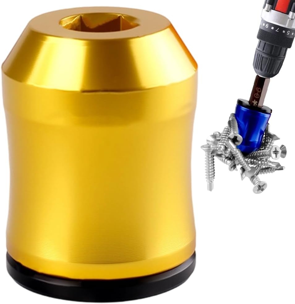 

Colorful Alloy Magnet Rings Strong Magnetizer Drill Magnets Rings Magnetic Bit Holder for Cross Slotted Screwdriver Head Bit 1PCS жовтий