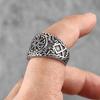 Vintage Viking Norse Mythology Stainless Steel Ring for Men Punk Hip Hop Jewelry Gift Boyfriend Creative Design