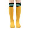 Children's Striped Cotton Sports Mid-Calf Socks, Spring & Autumn, Two-Bar Design, Basketball Style