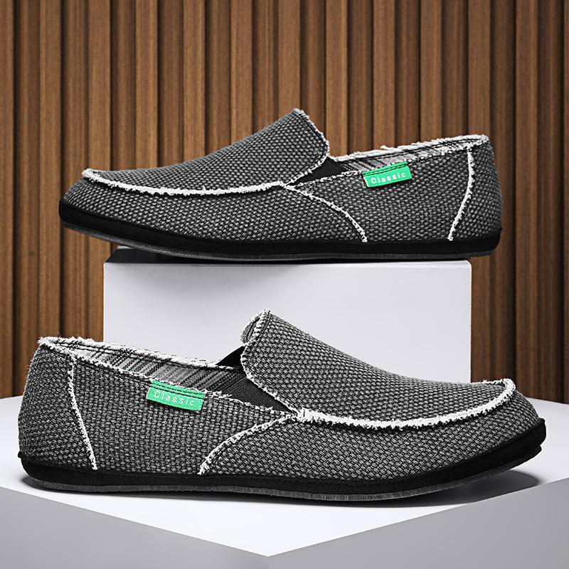 2025 heiß verkaufte Übergrößen-Canvas-Schuhe für Herren, alte Pekinger Stoffschuhe, leichte und lässige Fahrschuhe für Herren