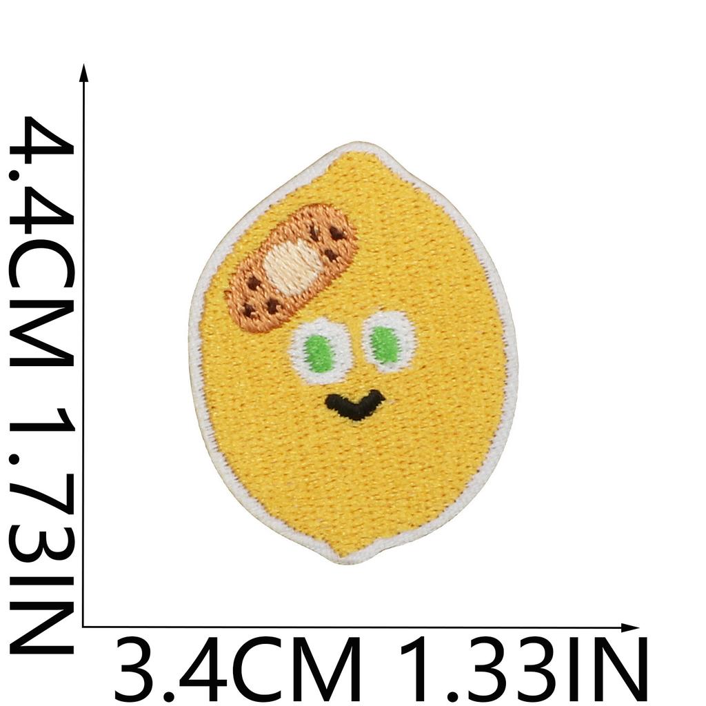 Orange Banana Embroidery Cloth Sticker Rose Patch Sticker Clothes Decoration Cute Cartoon Fruit Cloth Sticker Computer Embroidery Label