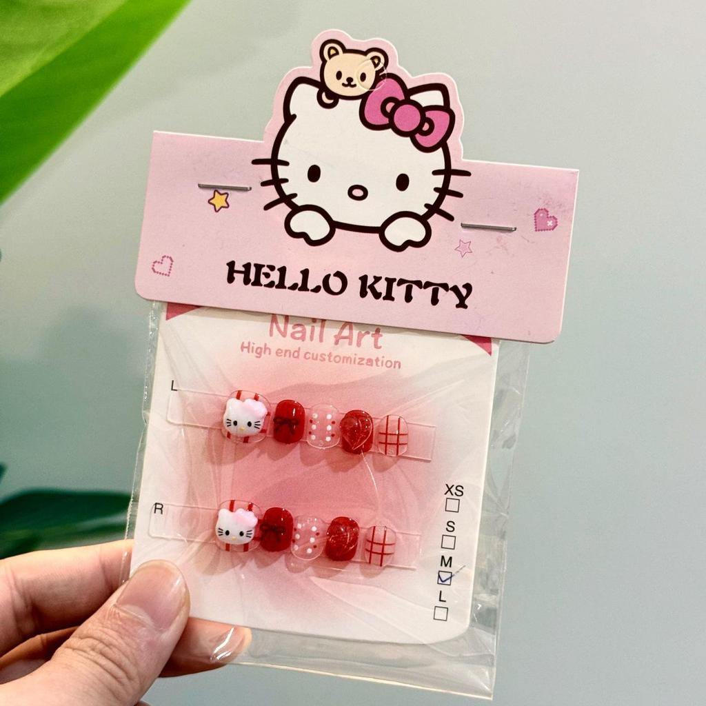 Sanrio Cute Kawaii Cartoon Nail Tips for Kids: My Melody, Hello Kitty, Kuromi