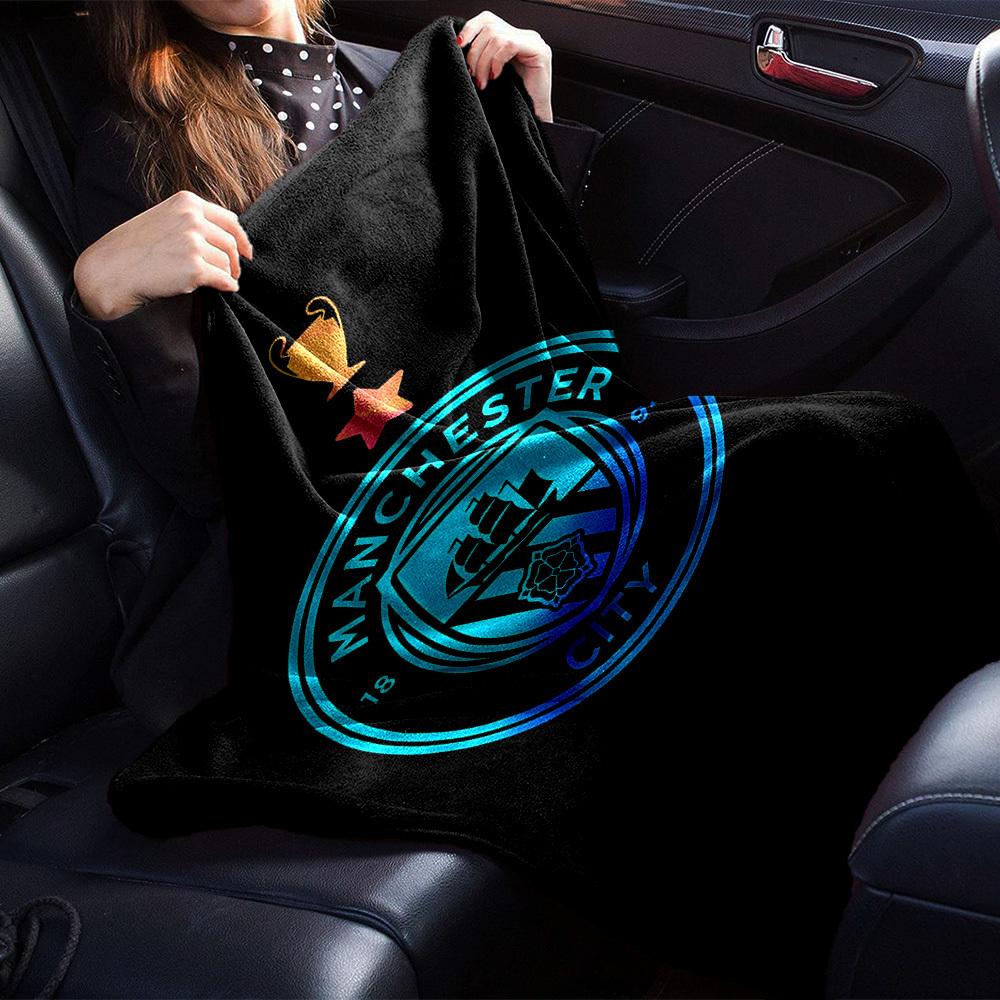 1pc Flannel Blanket, Manchester,Champions,Star Pattern Printed Blanket, Sofa Bed Sofa Car Office Camping Travel Warm And Comfortable Soft Bl