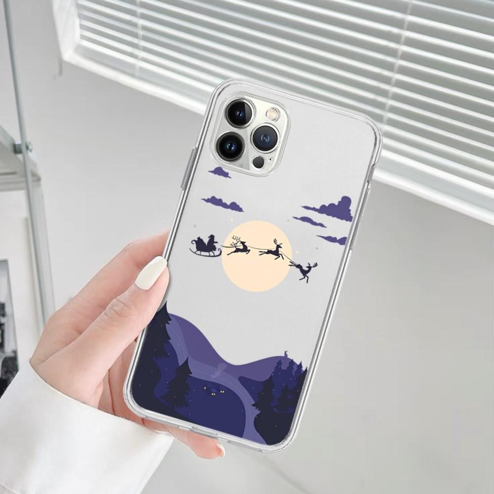 Christmas Mousepad For iPhone 16 15 14 13 12 Mini 11 Pro XS Max X XR SE 6 7 8 Plus Soft Silicone Cover