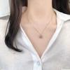 Cute and Exquisite Diamond Studded Flamingo Necklace, Collarbone Chain, Niche Design, Student Jewelry, Female Korean