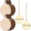 Handmade Round Wood Slice Christmas Ornament with Growth Rings – DIY Holiday Decoration and Party Tag