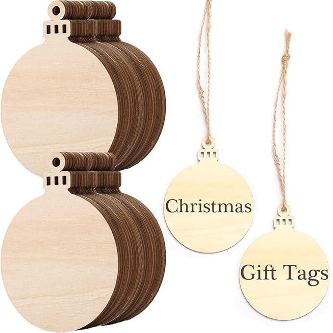 Handmade Round Wood Slice Christmas Ornament with Growth Rings – DIY Holiday Decoration and Party Tag