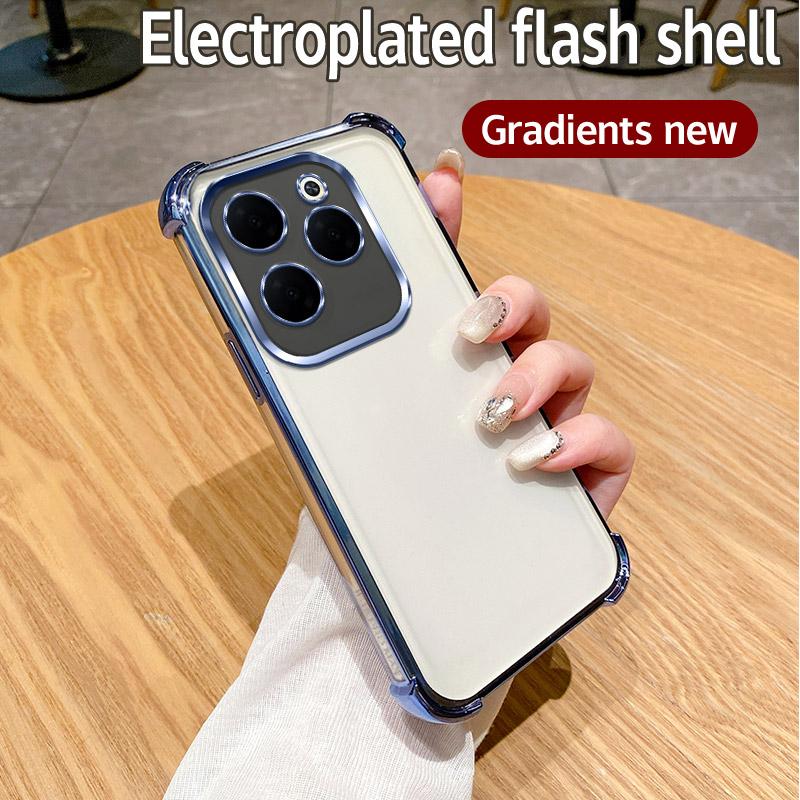 

Блестящий противоударный силиконовый чехол с градиентным покрытием для INFINIX Hot 40 30 10S 9 Play 30i Pro 4G, прозрачная задняя крышка INFINIX Hot 30i