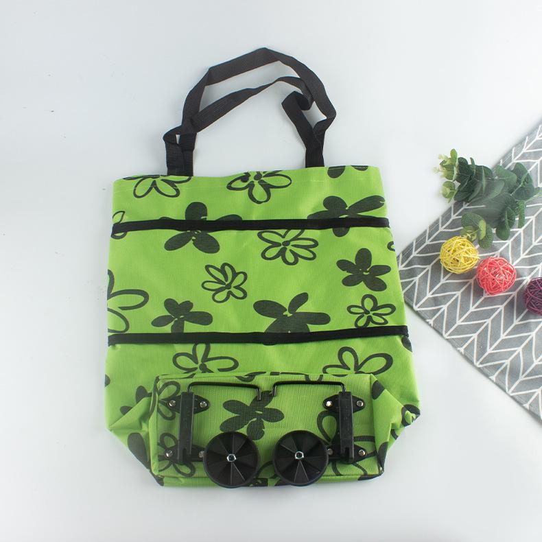 

Customizable Foldable Oxford Trolley Bag with Wheels