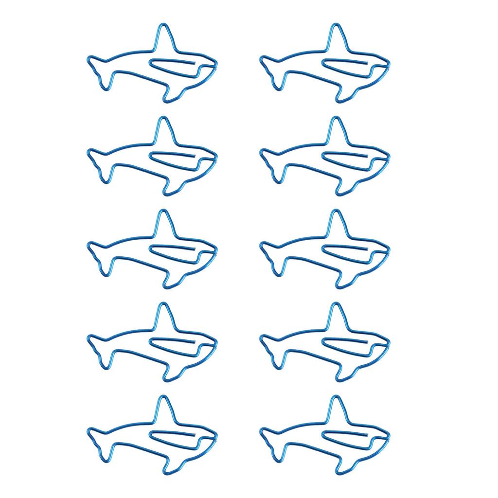 100 ks Kancelářské sponky Unikátní tvar delfína Lehké Přenosné Proces galvanizace Kovová kancelářská sponka Kancelářské sponky