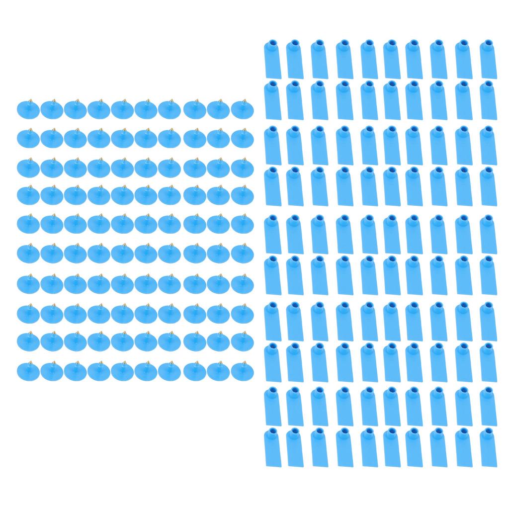 100Pcs Ear Tag Professional Livestock Blank Ear Tag for Pigs Cows Cattles Sheeps Blue