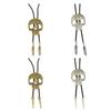 Cravate Bolo Cowboy Western Vintage Crâne Cravate Collier Punk Accessoire de Costume Américain Cravate Bola Western