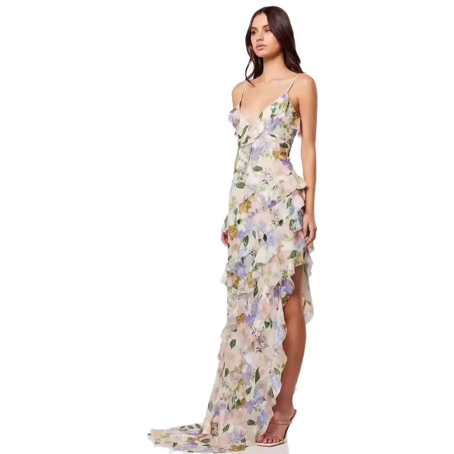 2025 Spring/Summer Off-Shoulder Organza Fairy Evening Dress