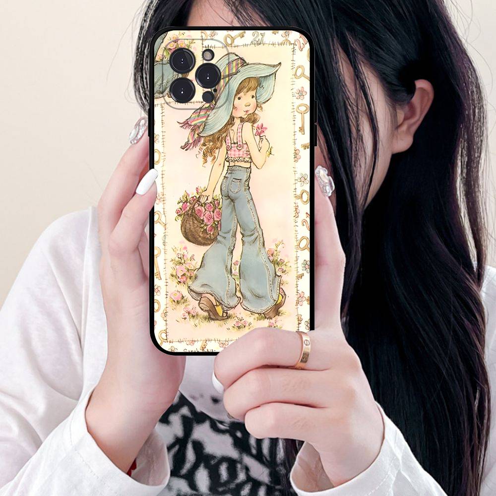 Sarah Kay Girls Cute Soft Back Phone Cover Case For IPhone 17 16 Pro Max 15 12 11 16e 13 Mini 14 15 Plus