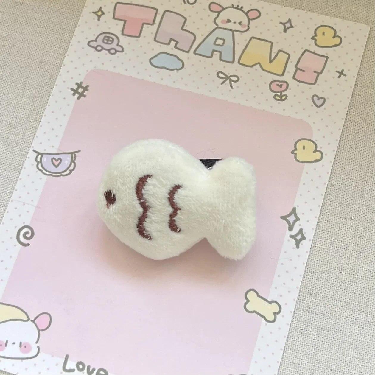 

Kawaii заколки для волос с изображением рыбки, мягкая игрушка в виде рыбки, зажимы-крокодилы, повязки на голову, зажимы с когтями, головные уборы в стиле Kawaii для девочек