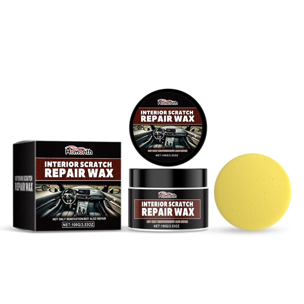 100G Car Interior Scratch Remover Polish Wax For Dashboard Plastic Trim Repair Restorer Detailing Cleaning Care