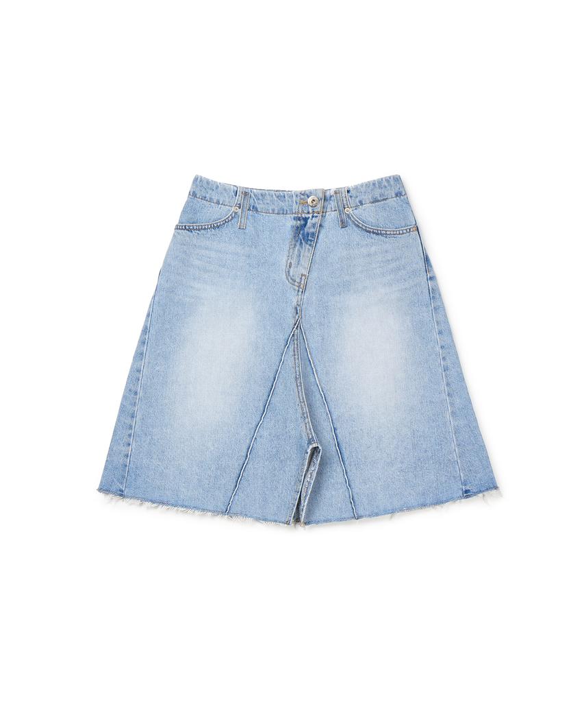 Instant Punk Midi Denim Skirt - Light Blue
